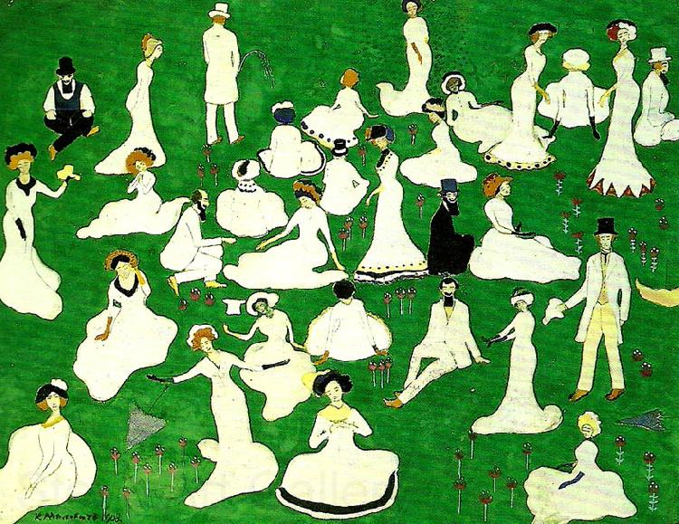 Kazimir Malevich relaxing Norge oil painting art